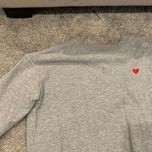 girls gray crewneck
